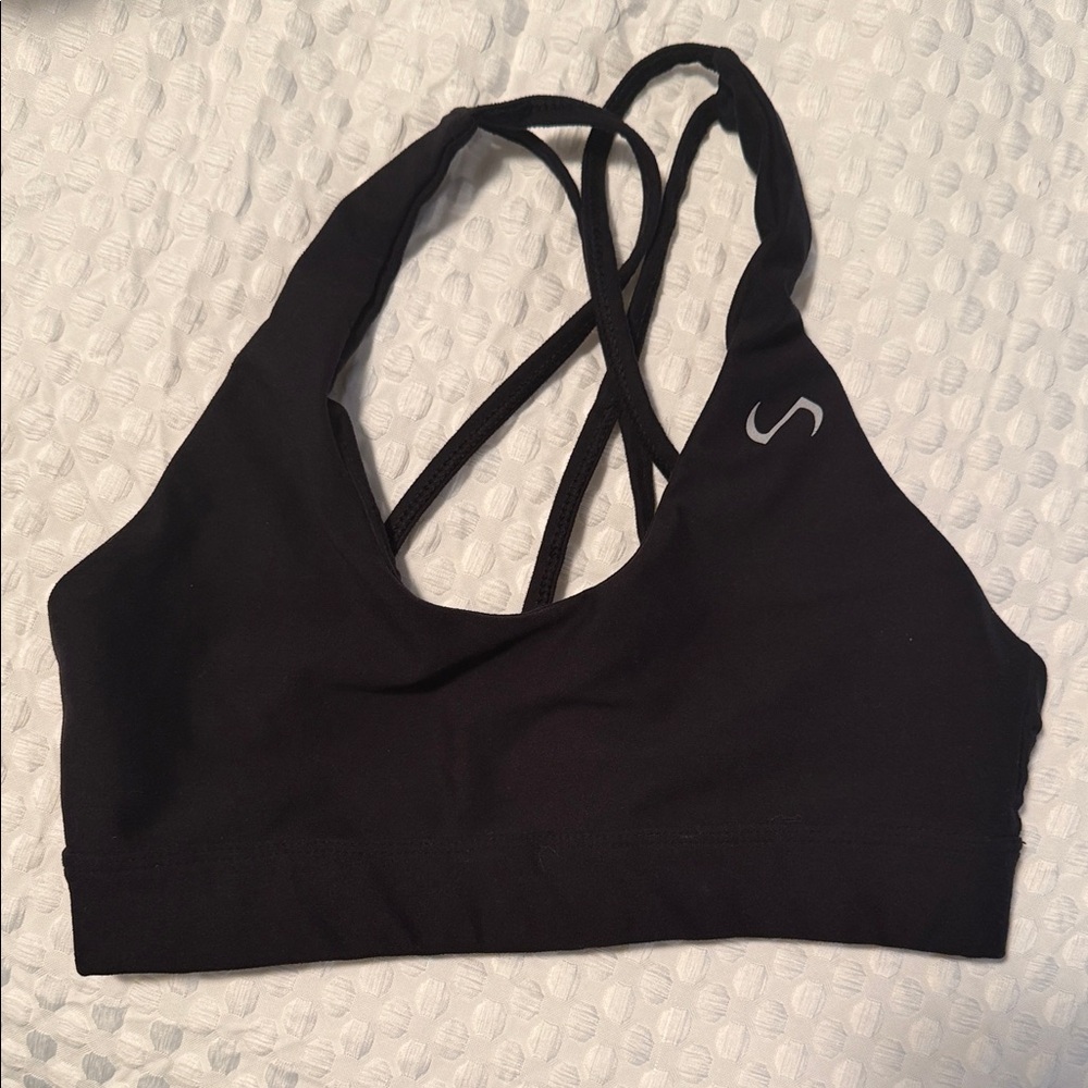 TLF Black Racerback  Sports Bra